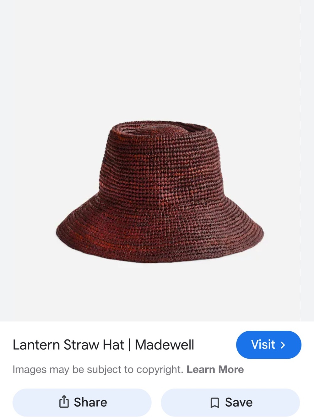 Rust Red Woven Straw Bucket Hat Madwell summer hat